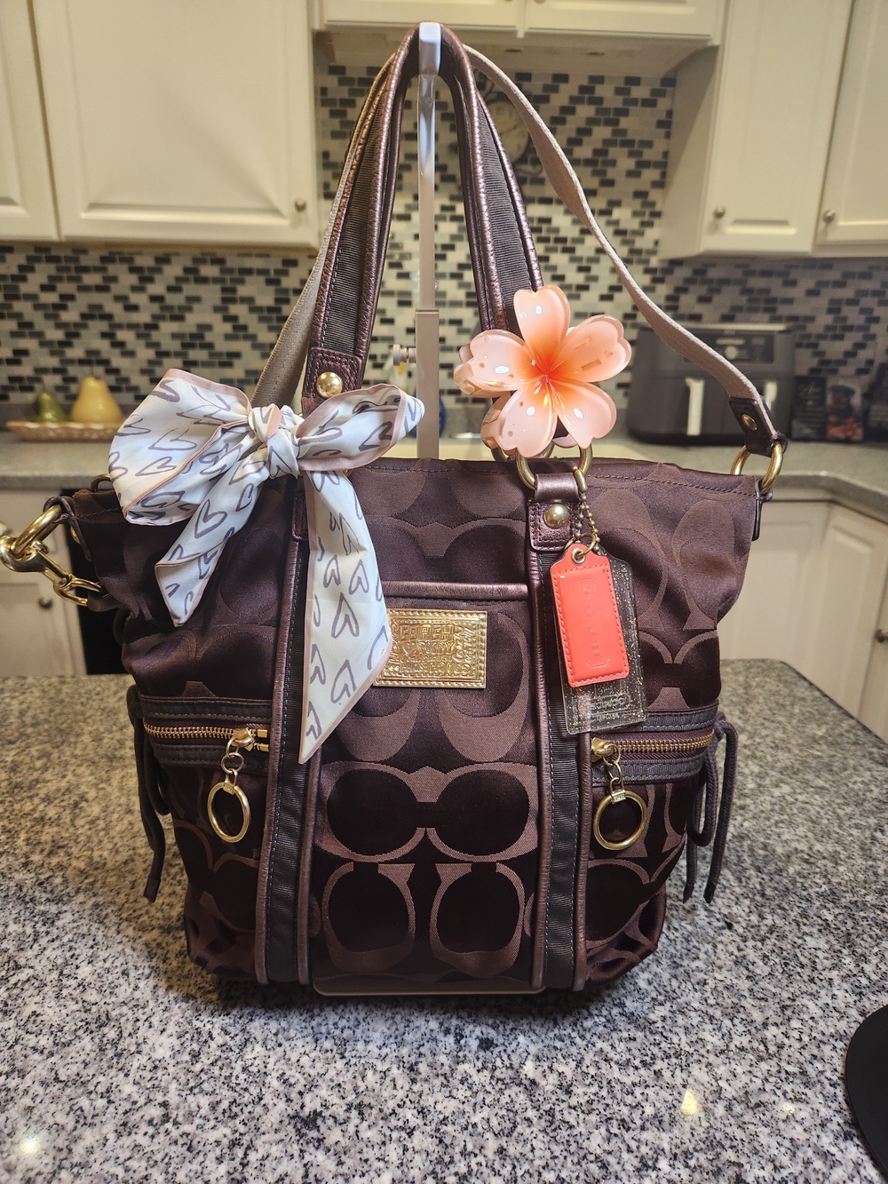Coach Poppy Signature Sateen Spotlight Bag (Style Number 13843)